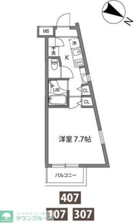 プライムアーバン烏山ガレリアの物件間取画像
